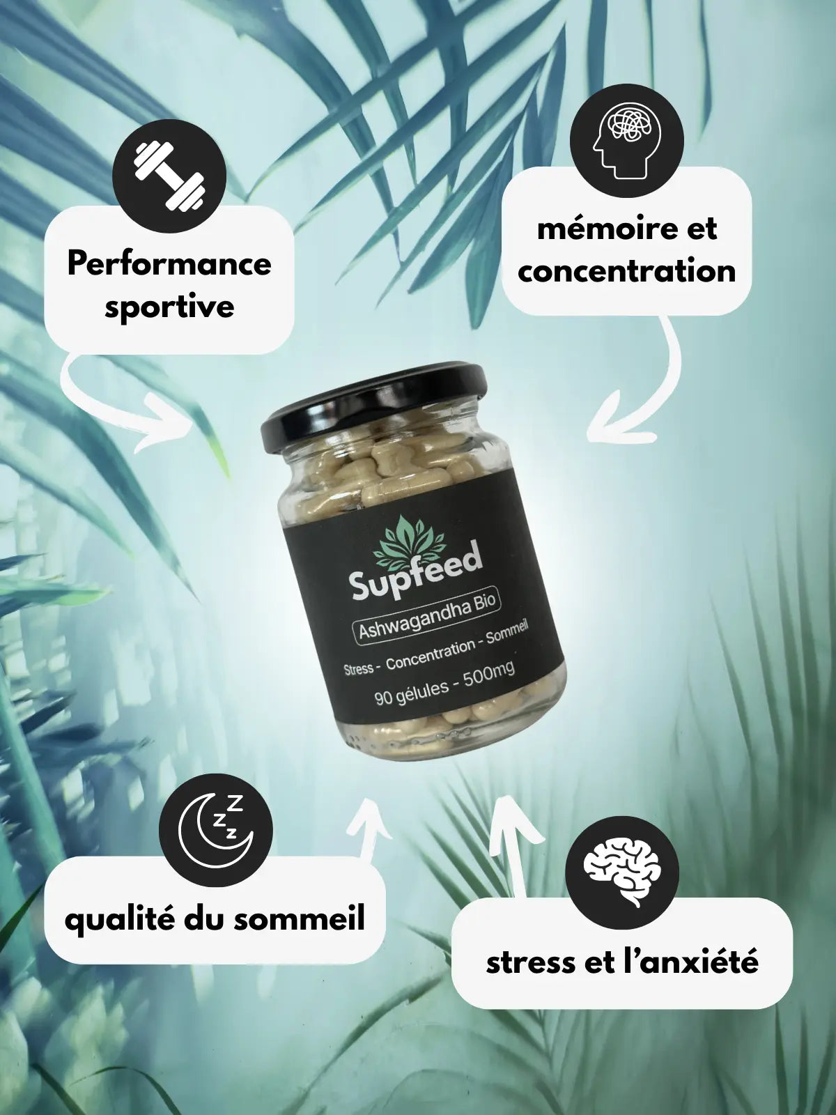 Ashwagandha BIO - 90 gélules Supfeed