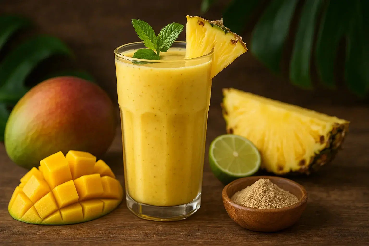 Smoothie-tropical-mangue-ananas-ashwagandha Supfeed