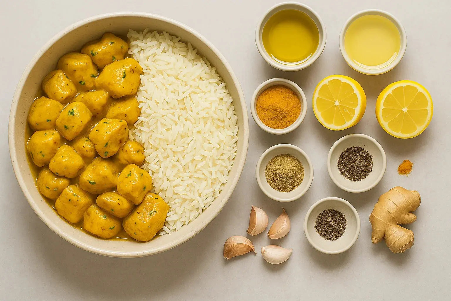 Poulet mariné au curcuma bio